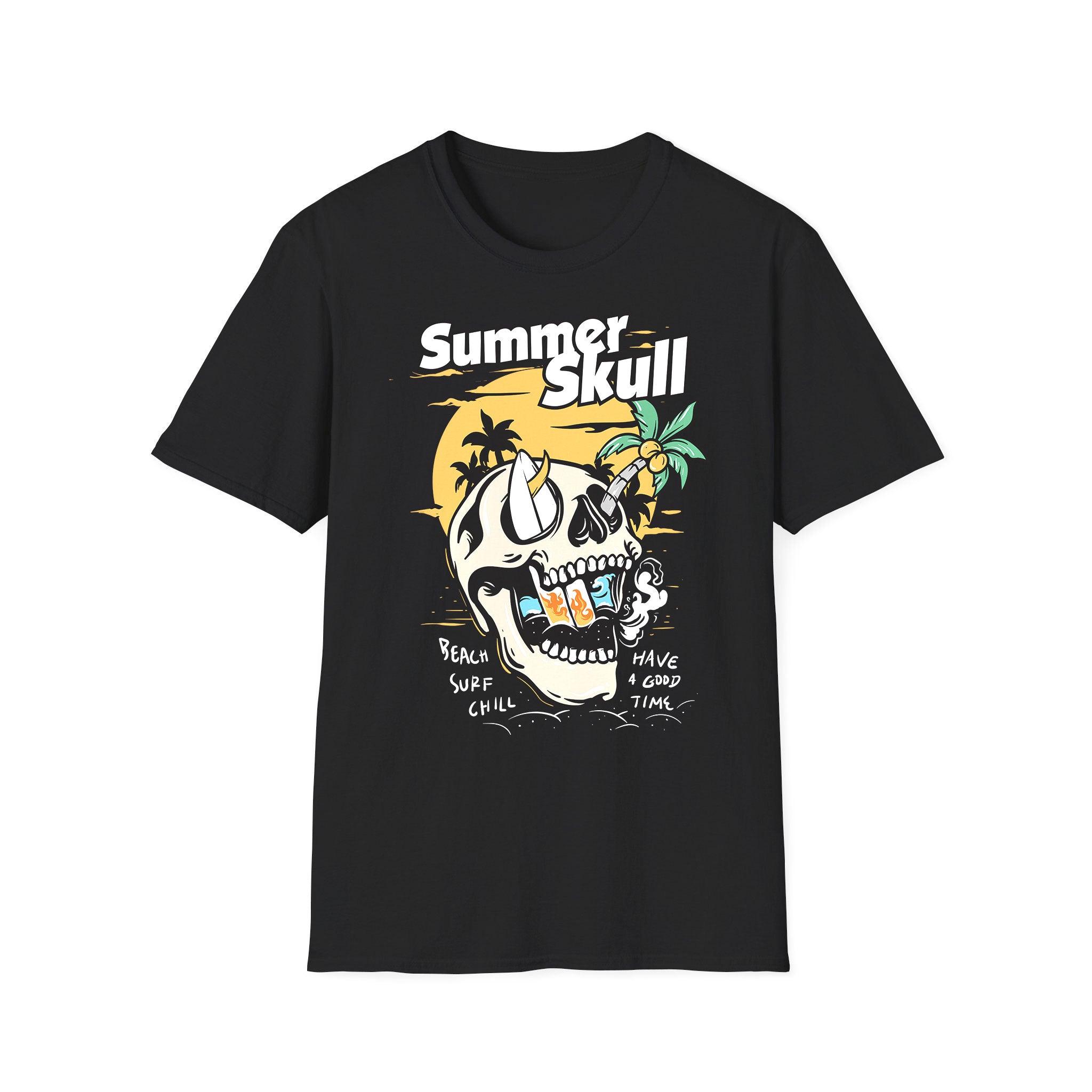 T-shirt unisexe d'été Crâne d'été