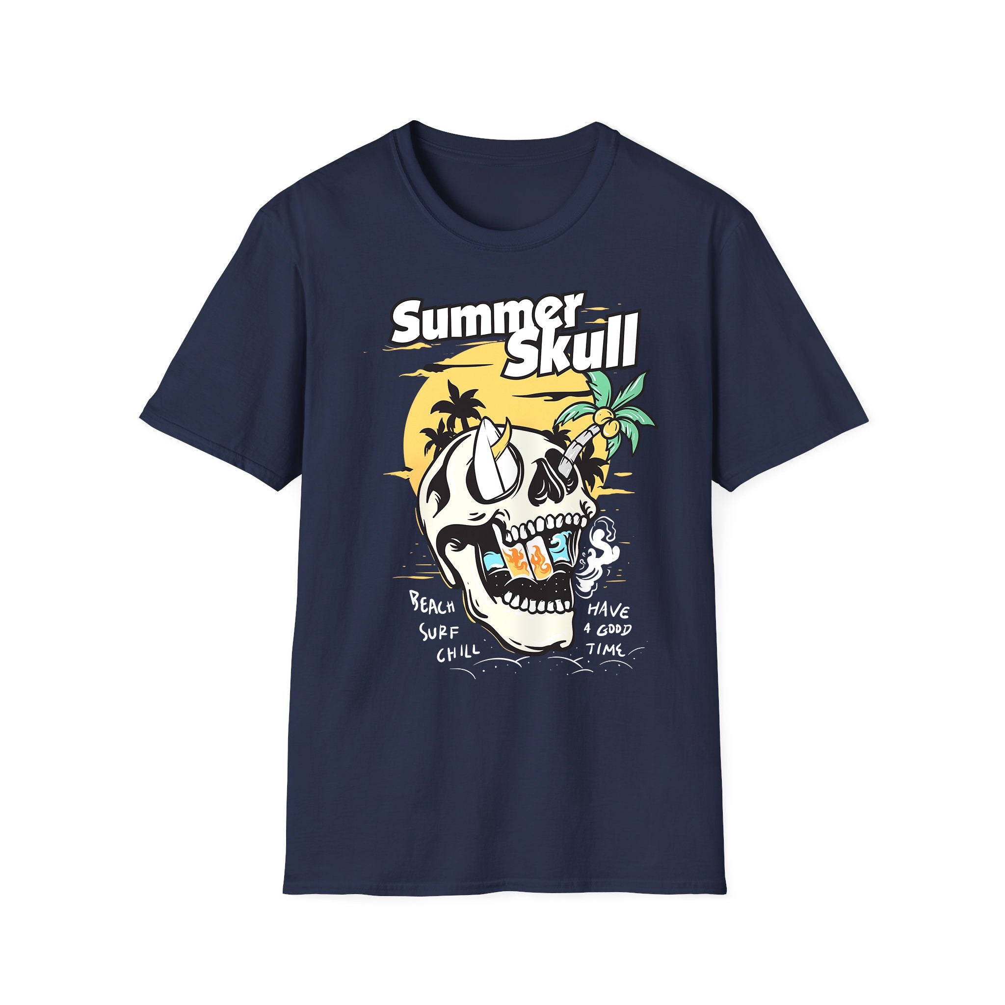 T-shirt unisexe d'été Crâne d'été