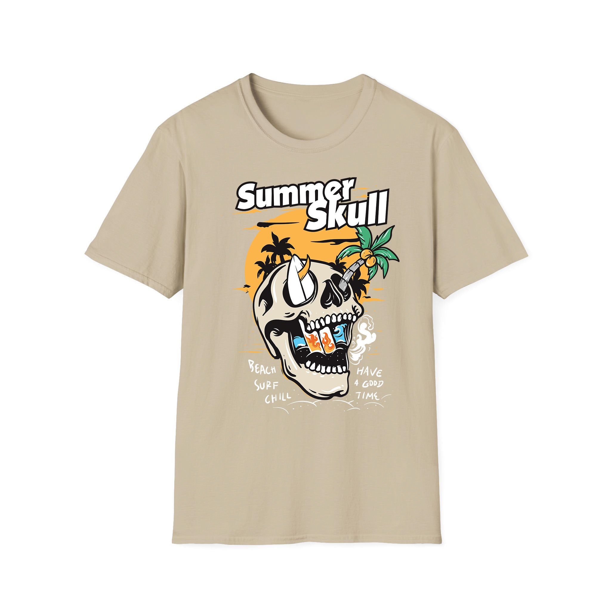 T-shirt unisexe d'été Crâne d'été