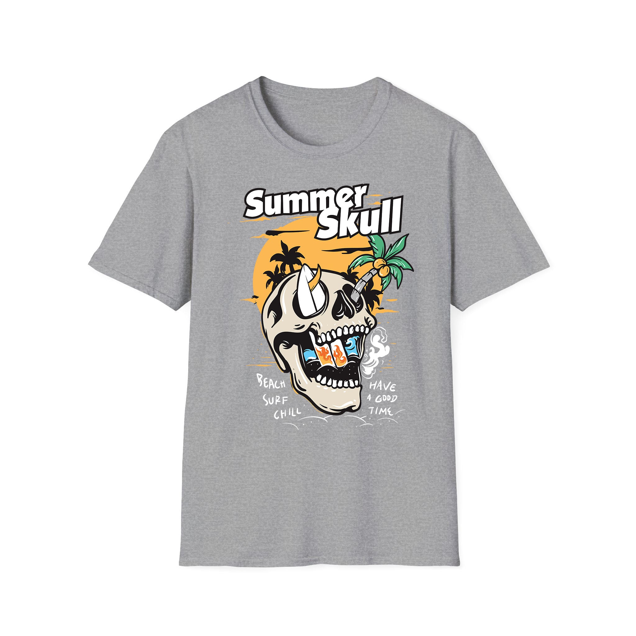 T-shirt unisexe d'été Crâne d'été