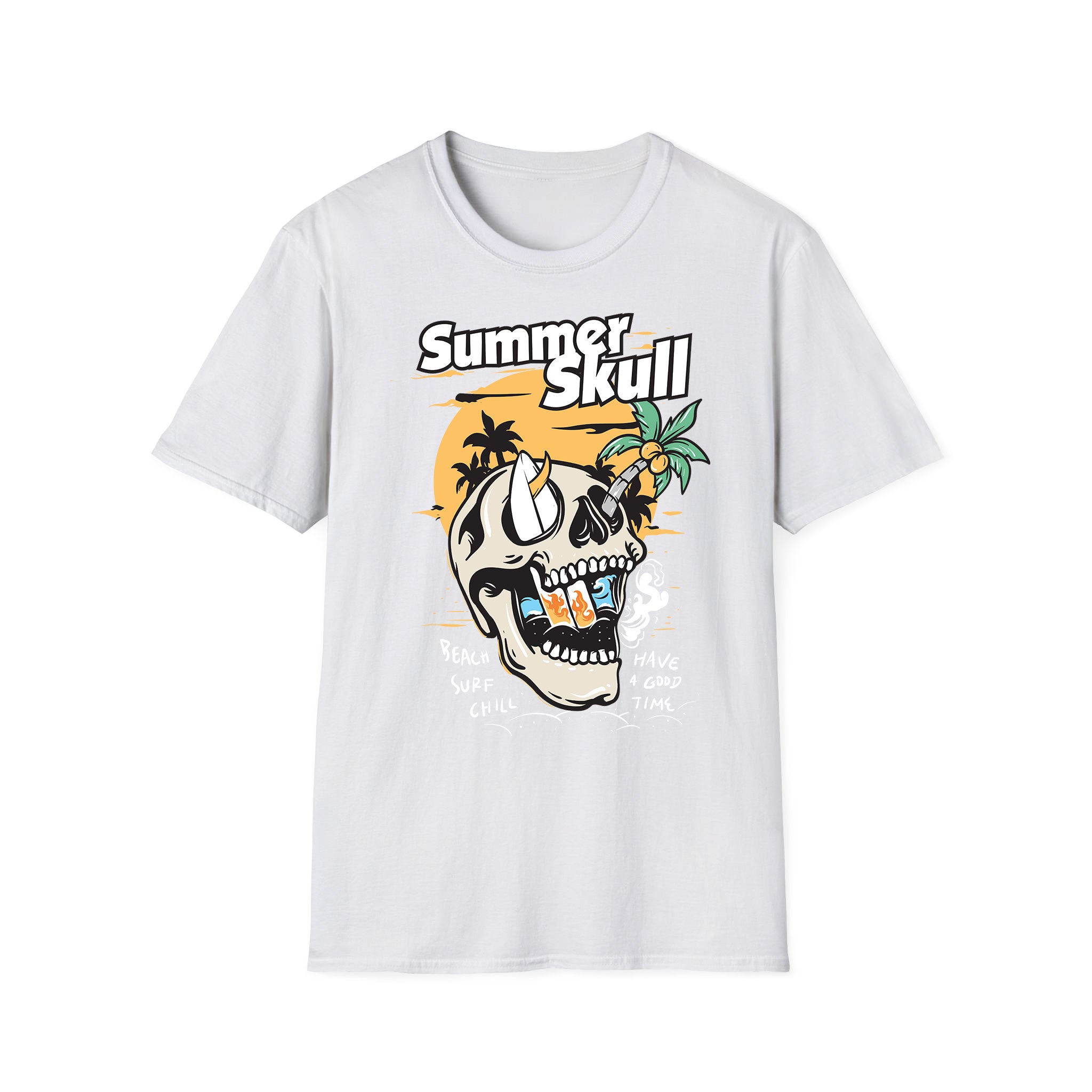 T-shirt unisexe d'été Crâne d'été