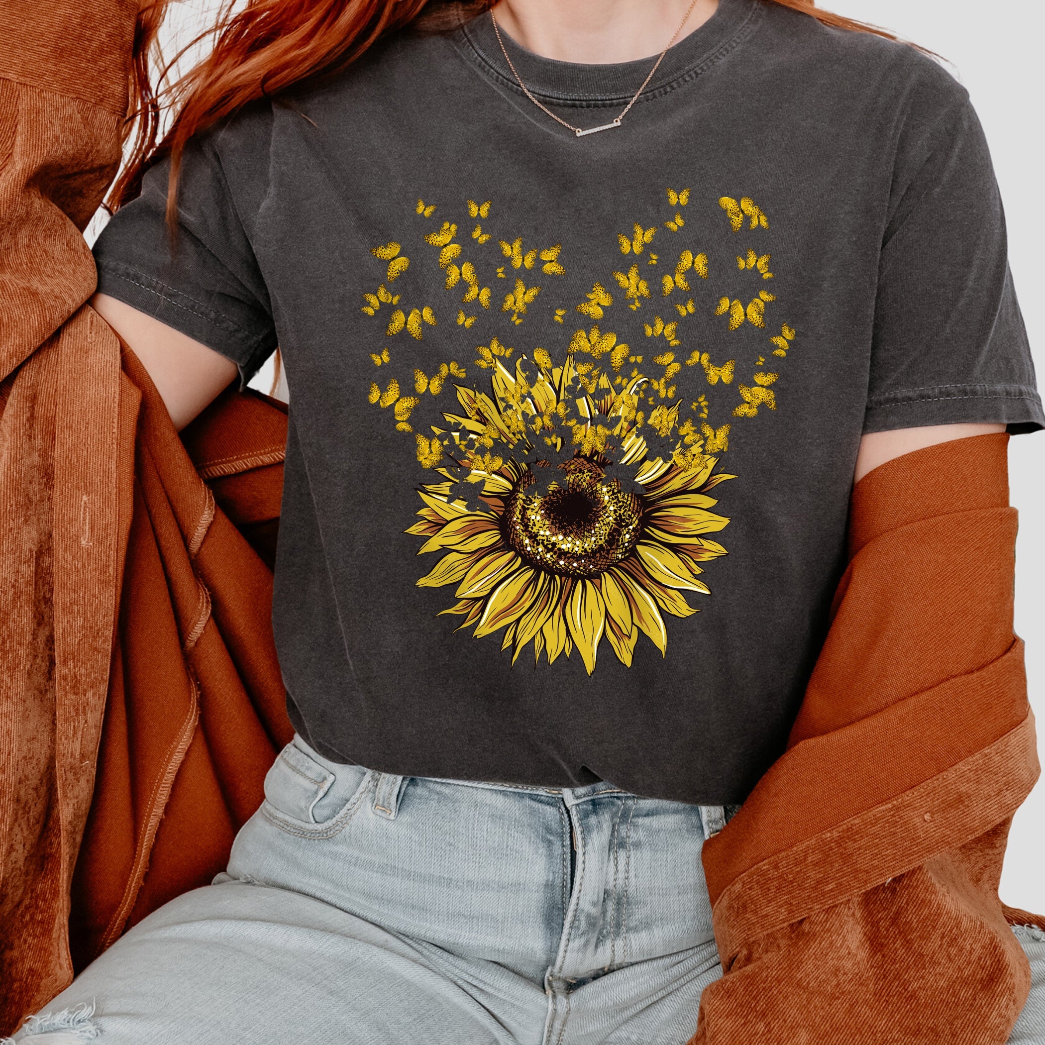 Sunflower Butterfly T-Shirt