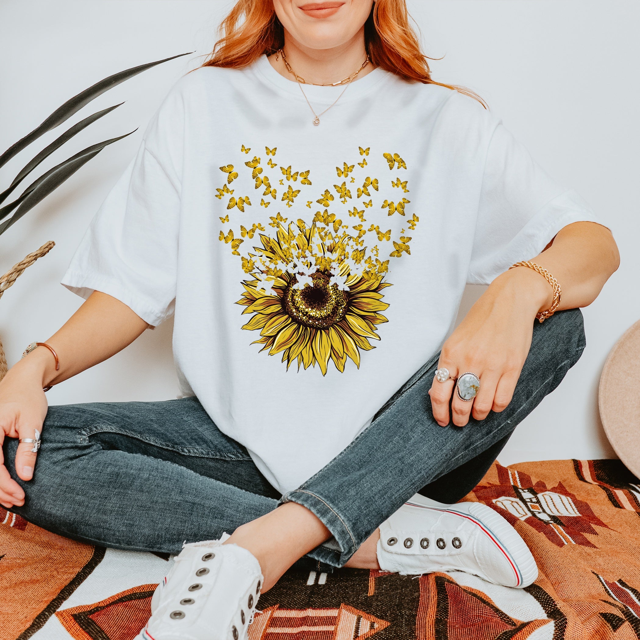 Sunflower Butterfly T-Shirt