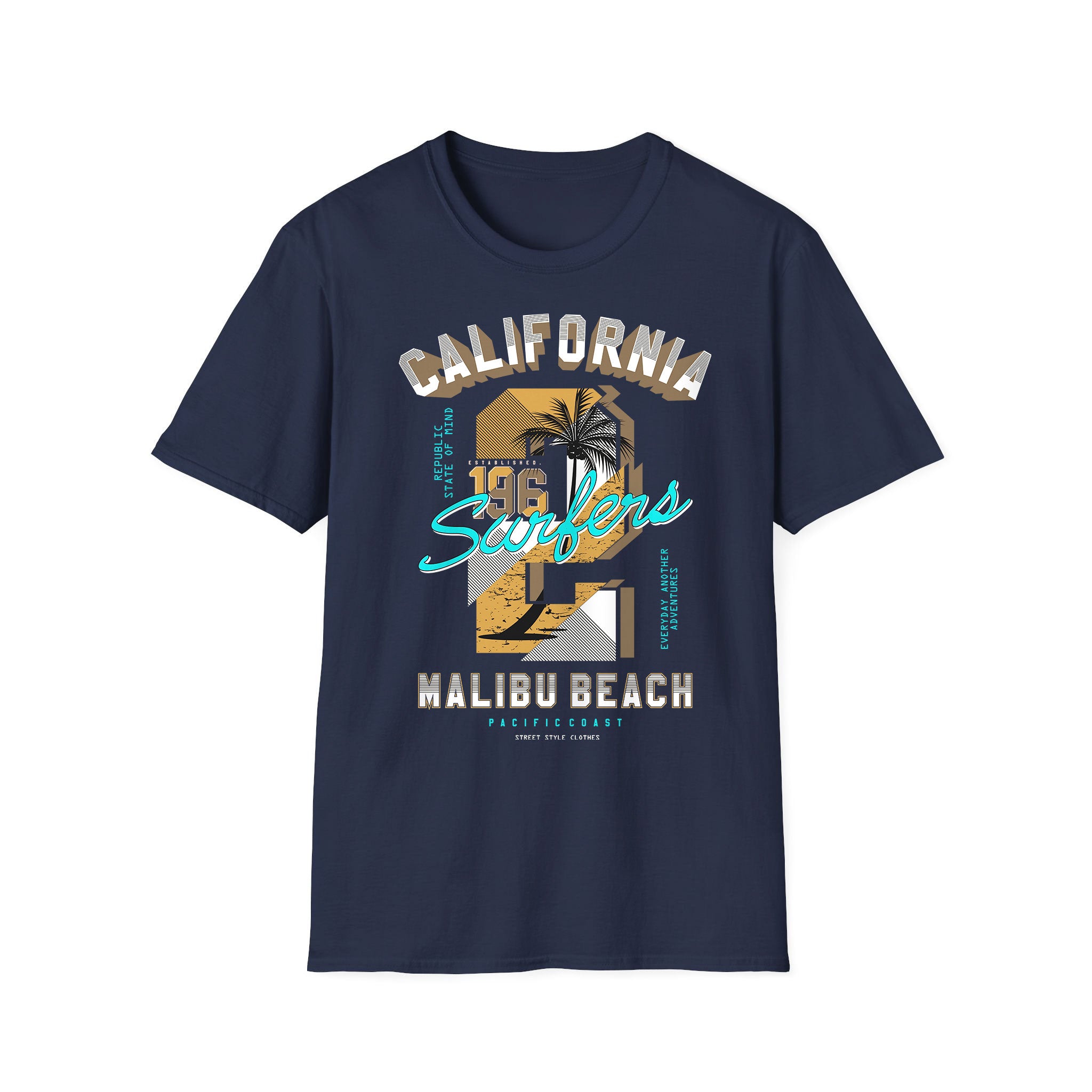 Summer unisex T-shirt Surfers Malibu Beach