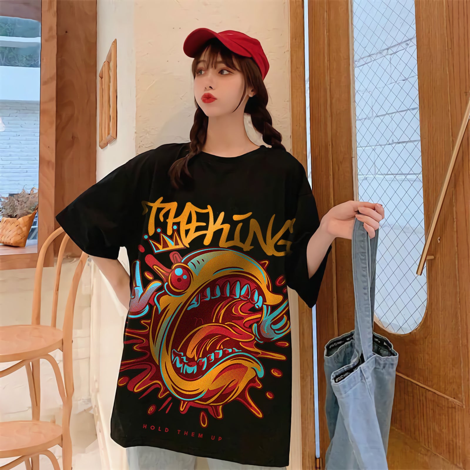 Oversize graphic T-shirt The King