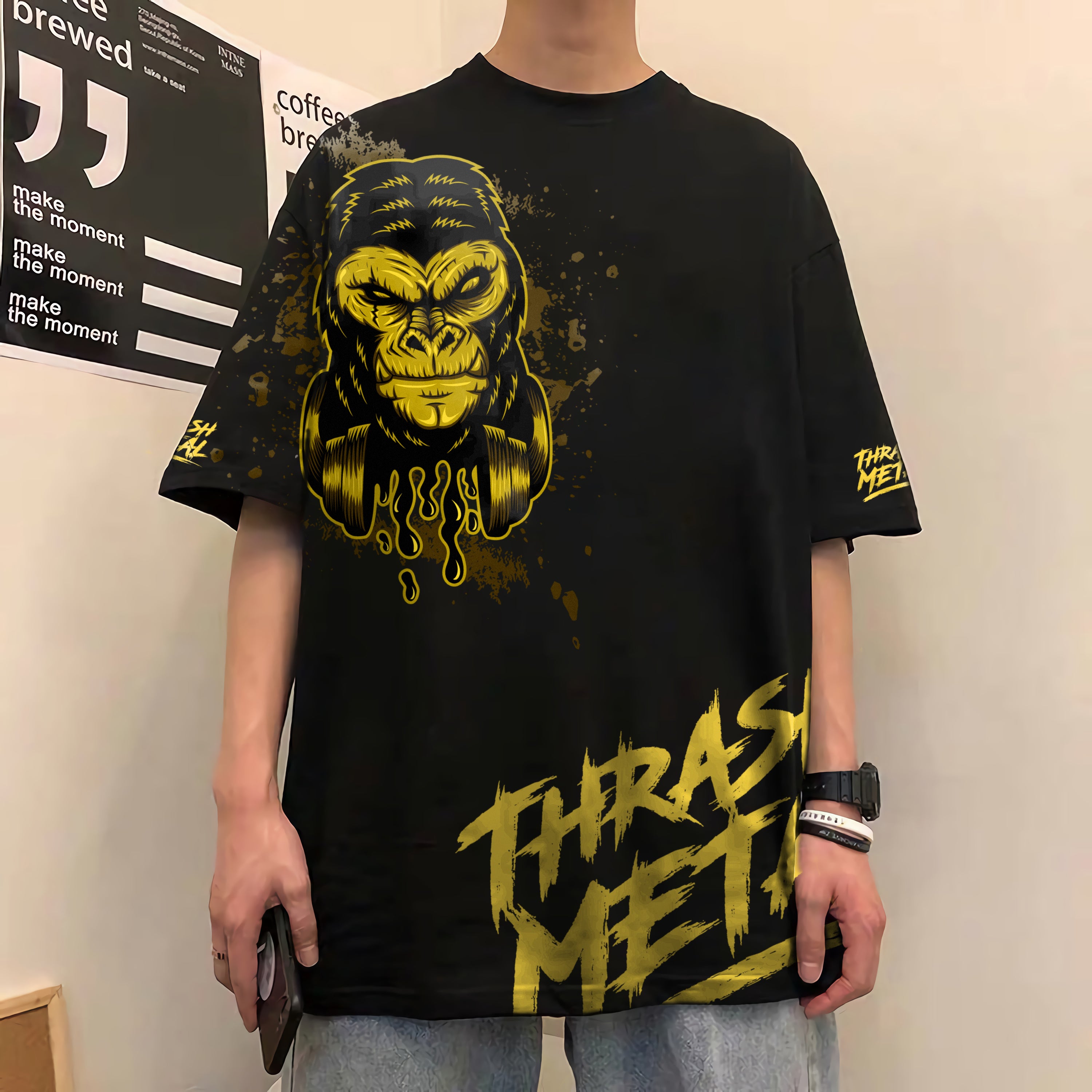 Oversize graphic T-shirt Thrash Metal Monkey