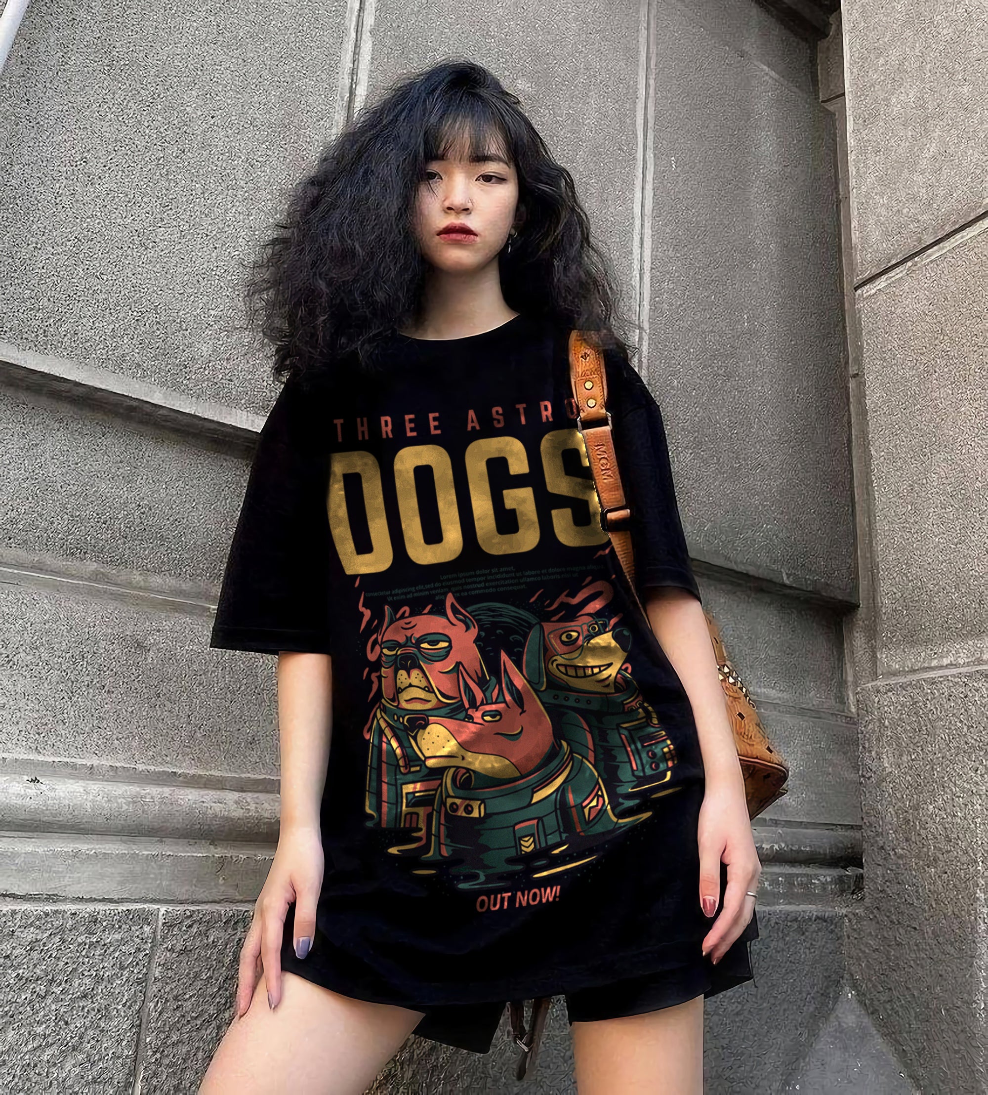 Oversize graphic T-shirt Three Astro Dogs