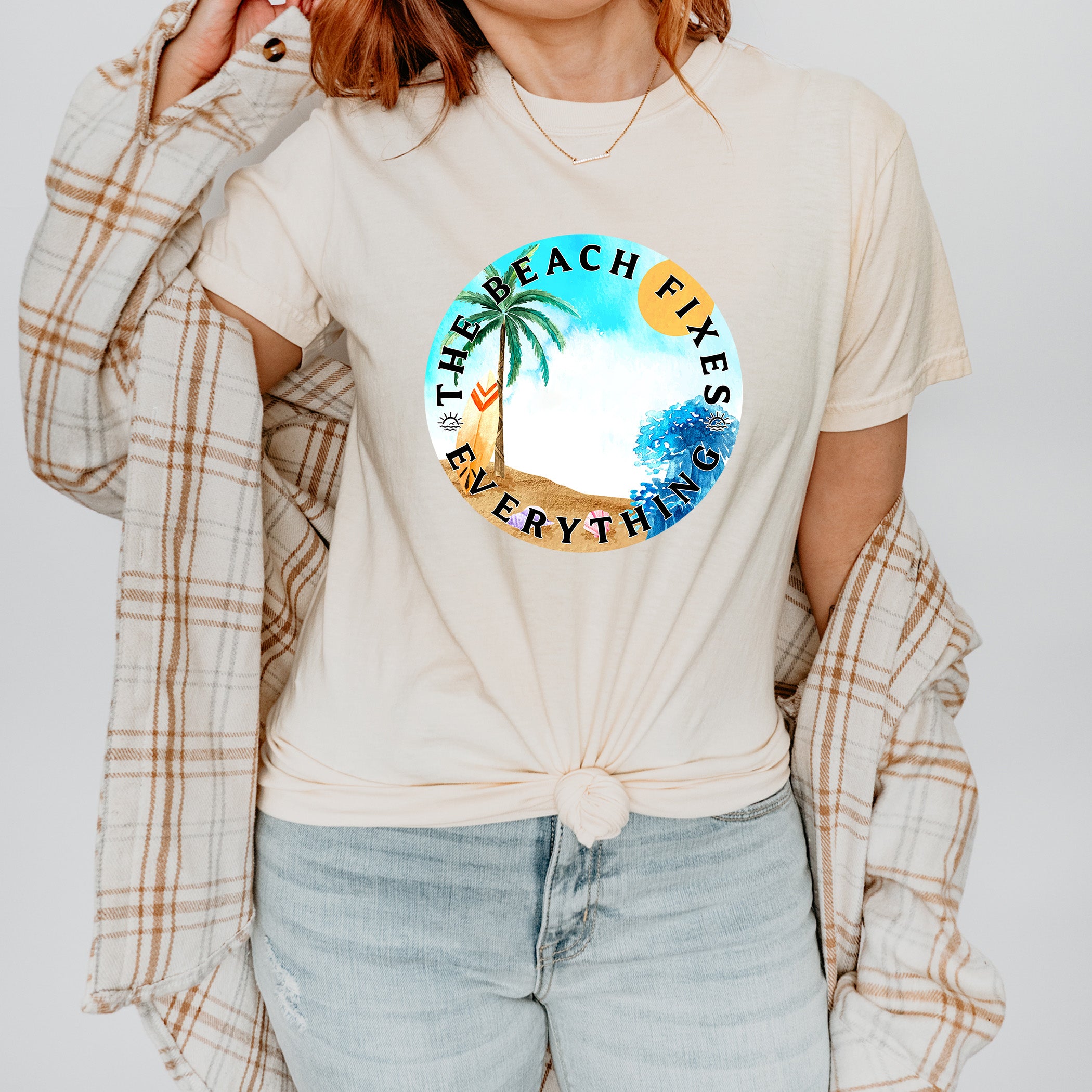 Travel T-shirt The Beach Fixes Everything