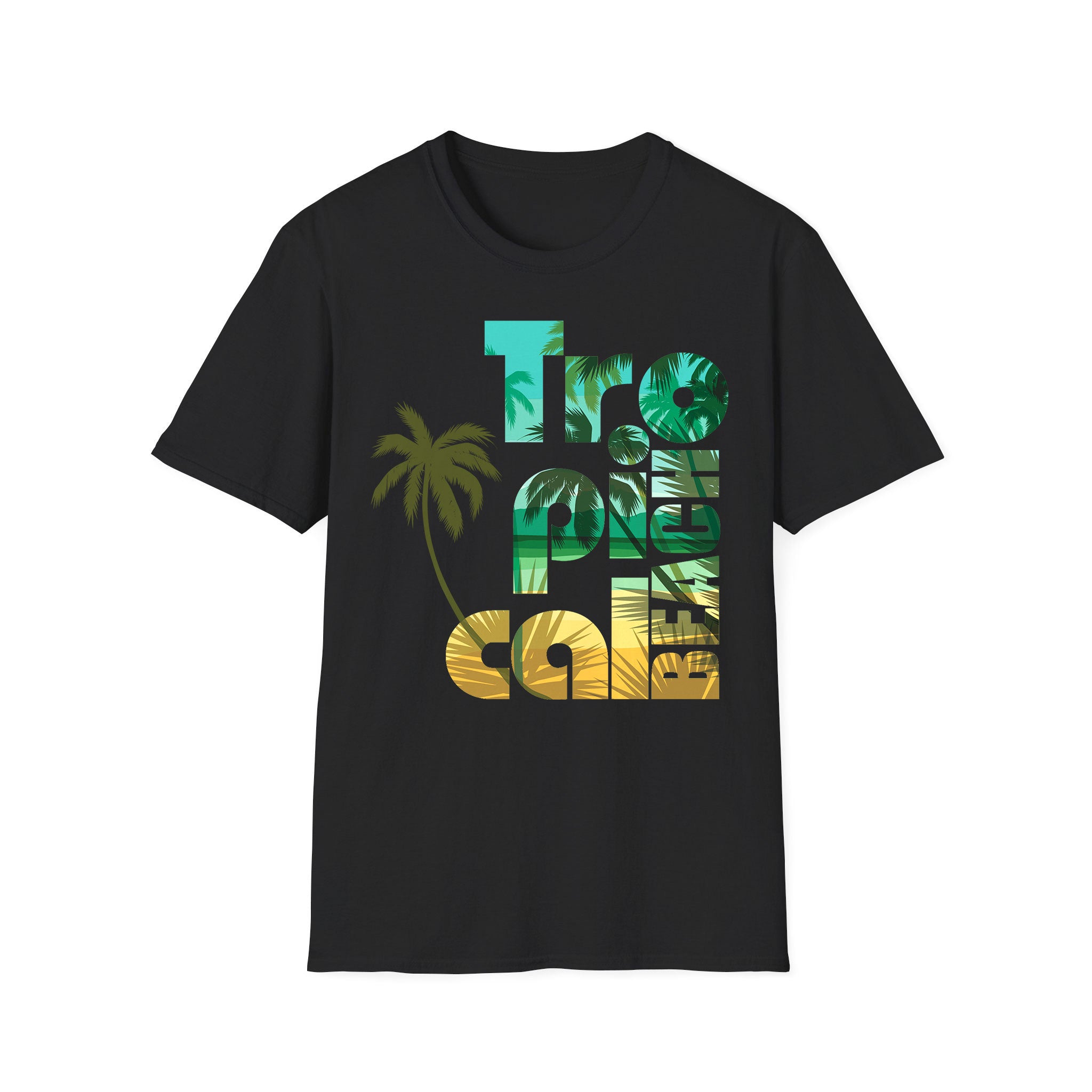 T-shirt été unisexe Plage Tropicale