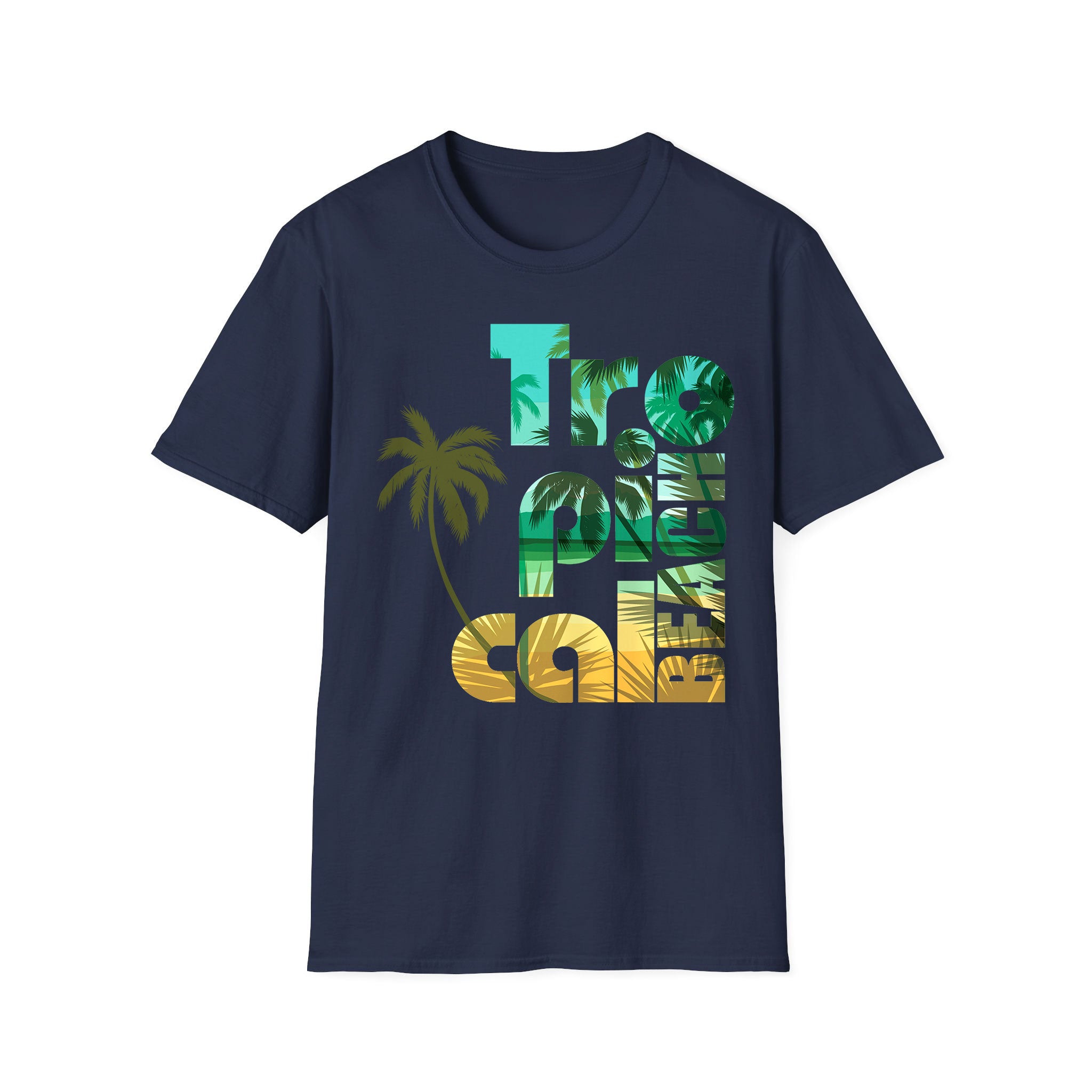 T-shirt été unisexe Plage Tropicale