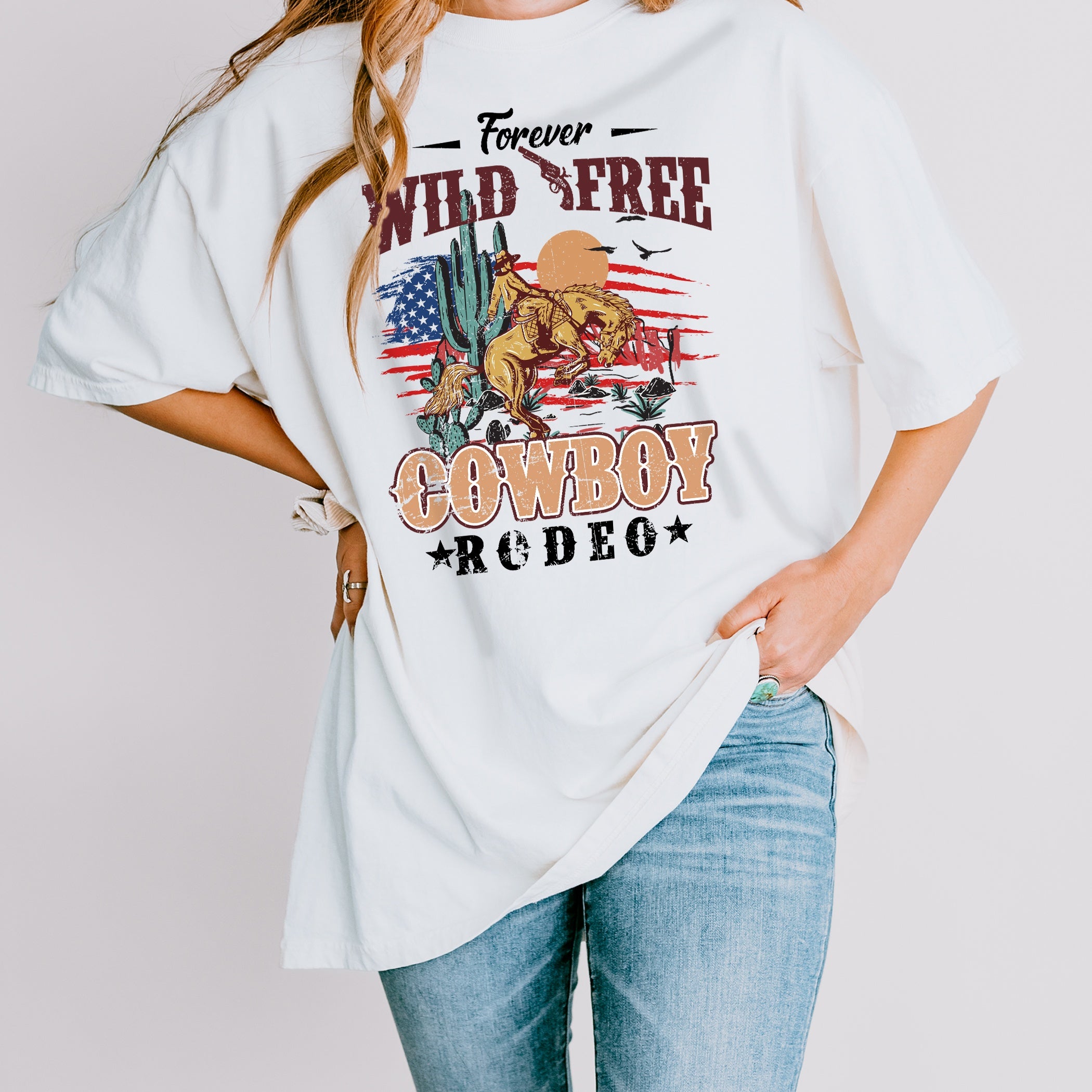 T-Shirt Vintage Western Cowboy graphique