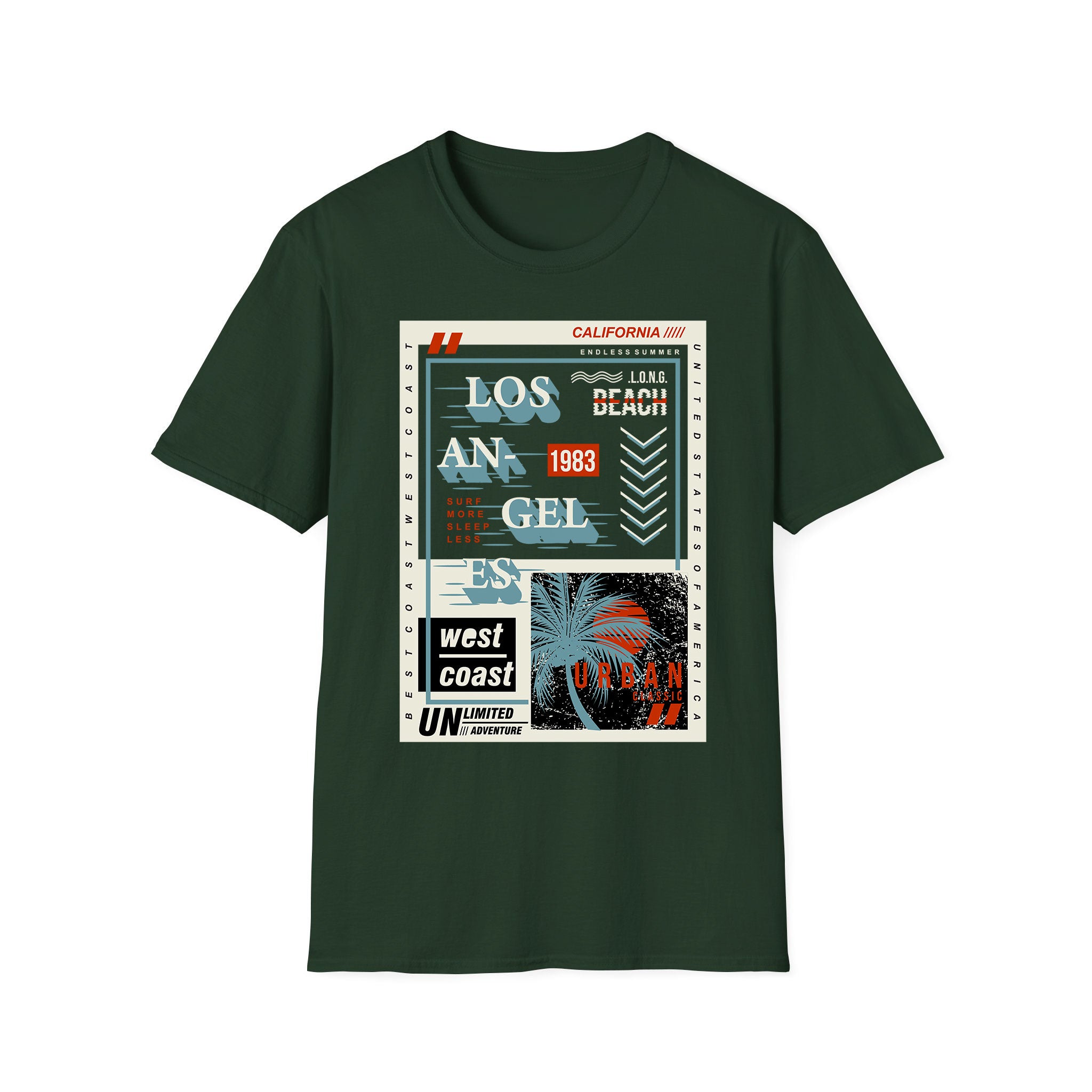 T-shirt unisexe d'été Côte Ouest