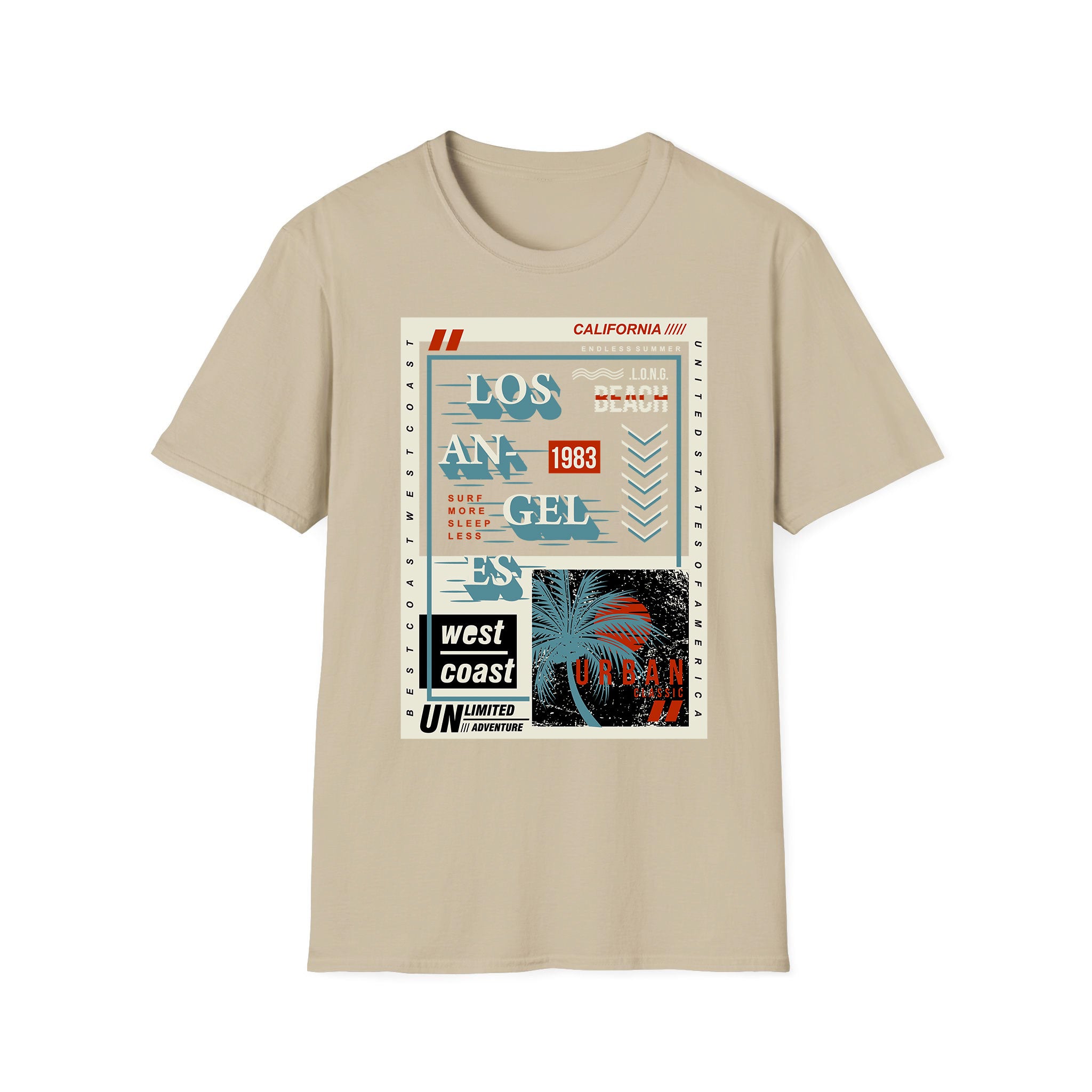 T-shirt unisexe d'été Côte Ouest