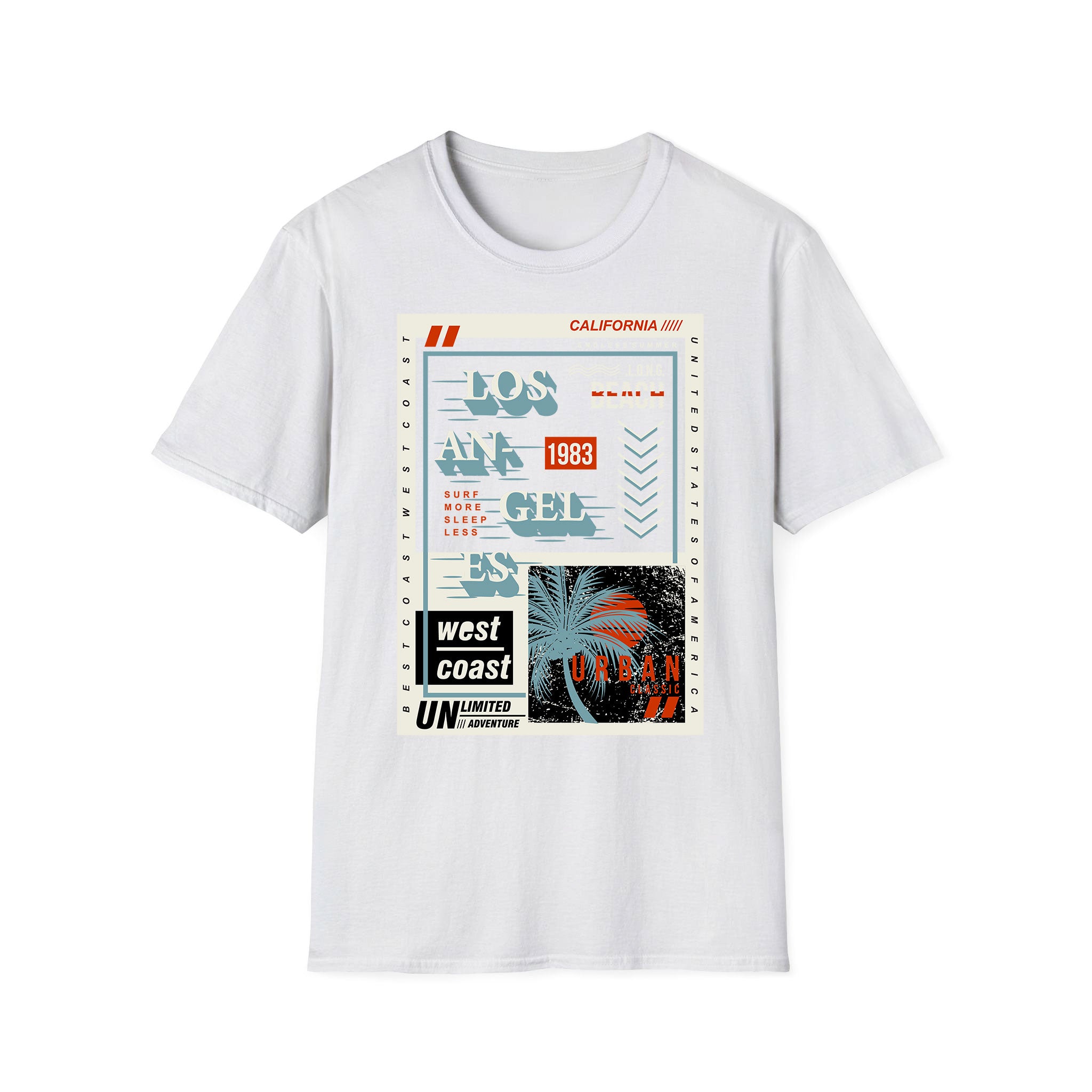 T-shirt unisexe d'été Côte Ouest