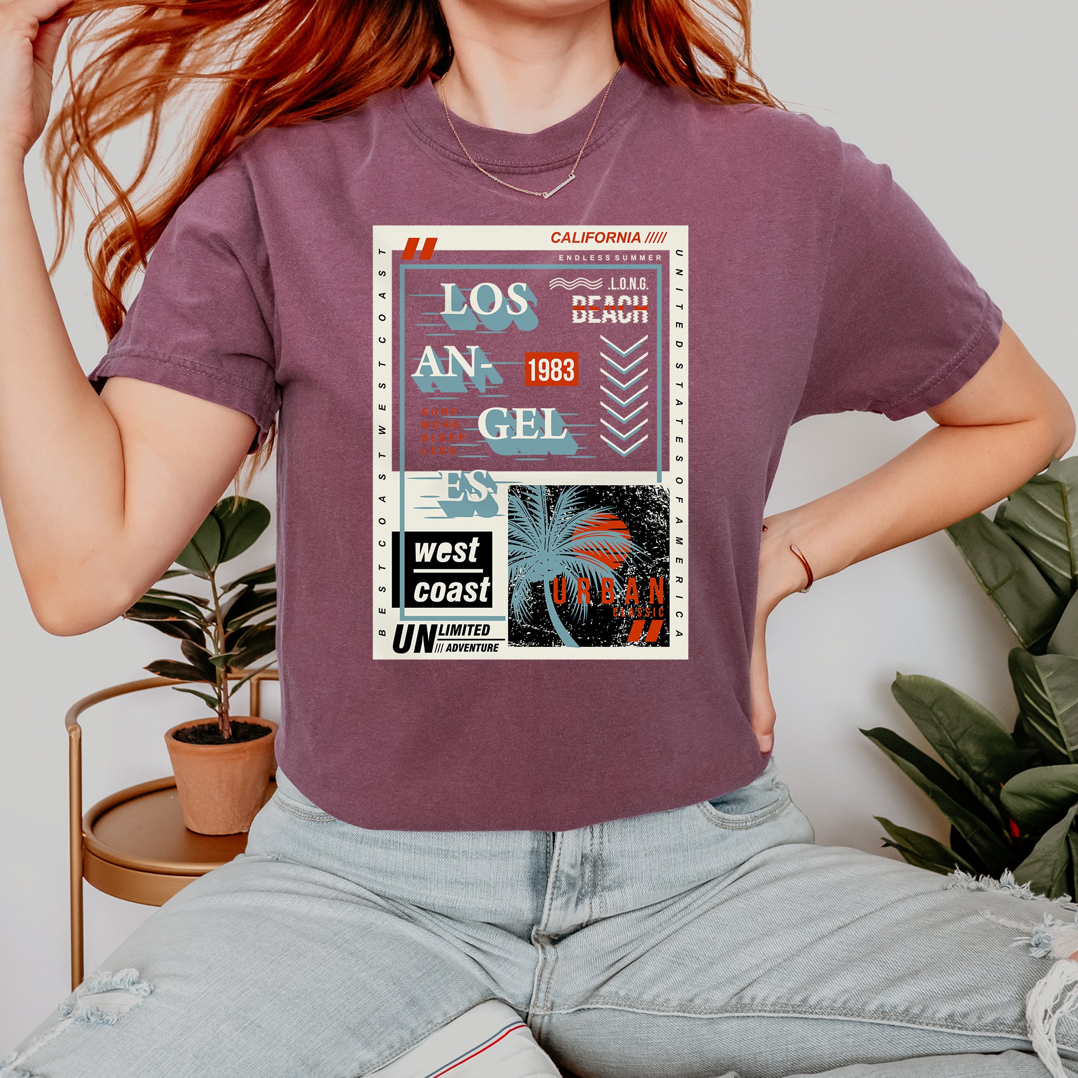 T-shirt unisexe d'été Côte Ouest