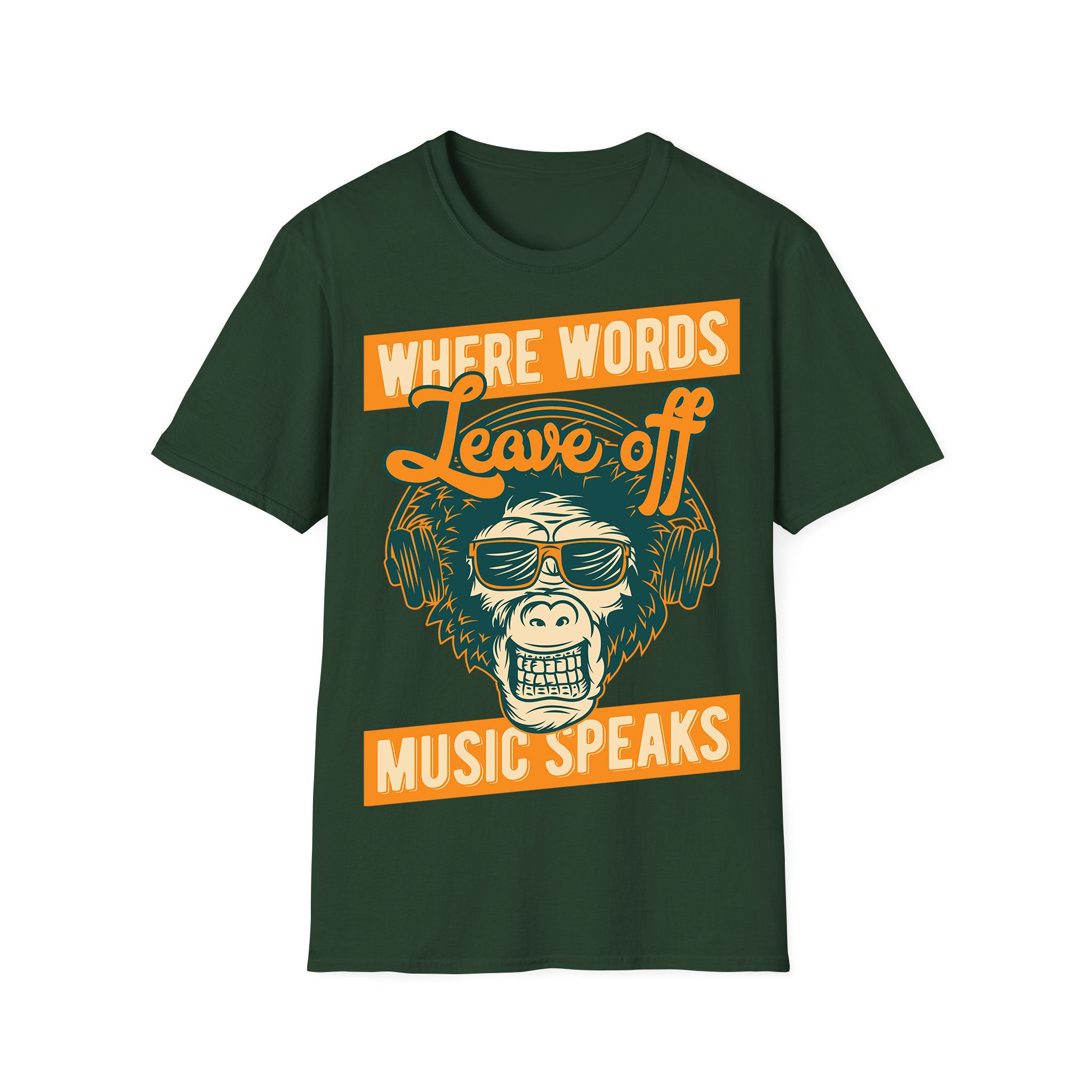 Music unisex T-shirt Where Words Music Speaks