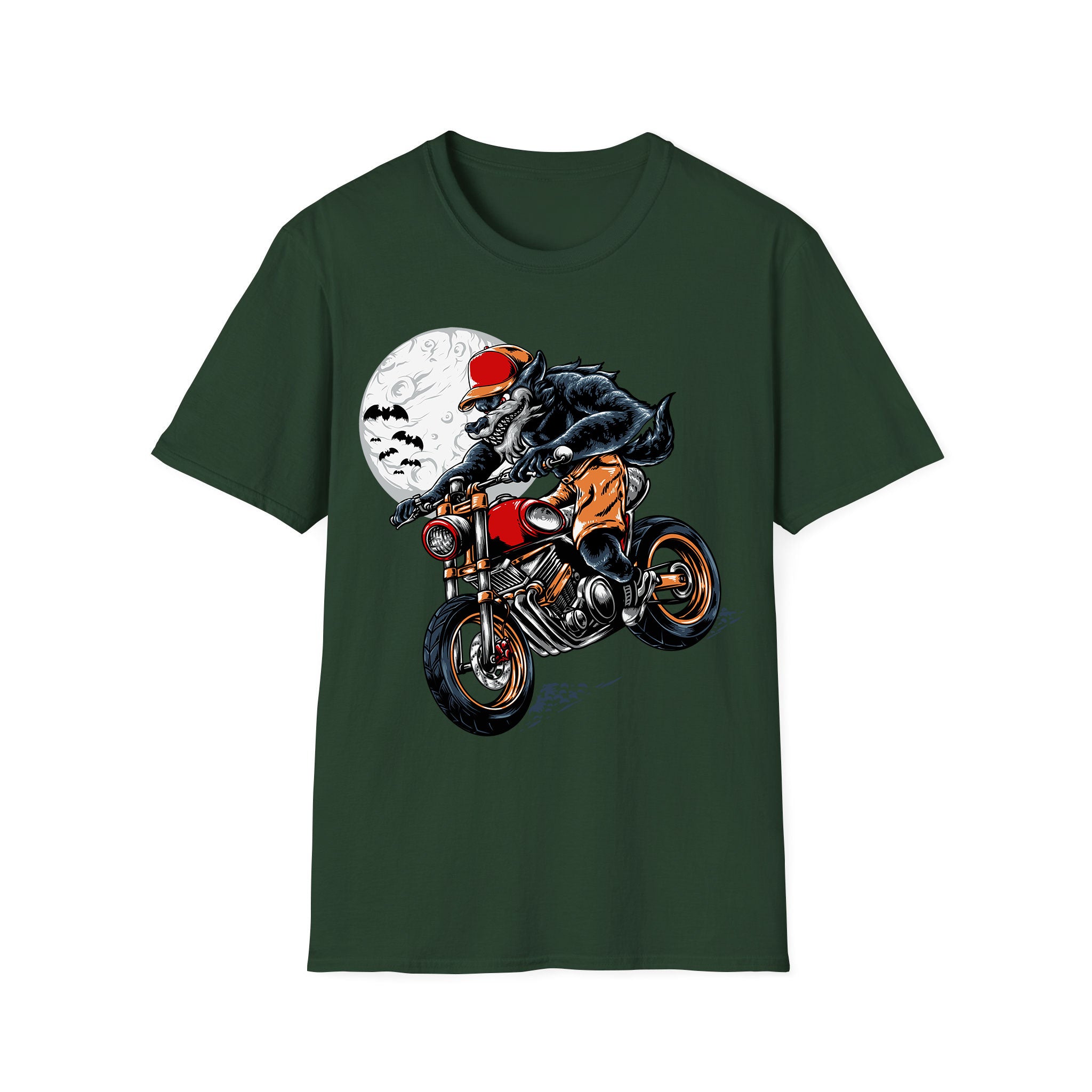 Motorcycle T-shirt Wolf Bike