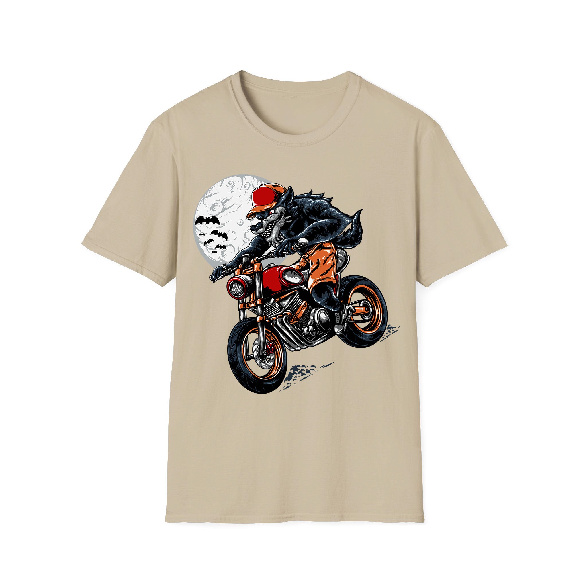 Motorcycle T-shirt Wolf Bike