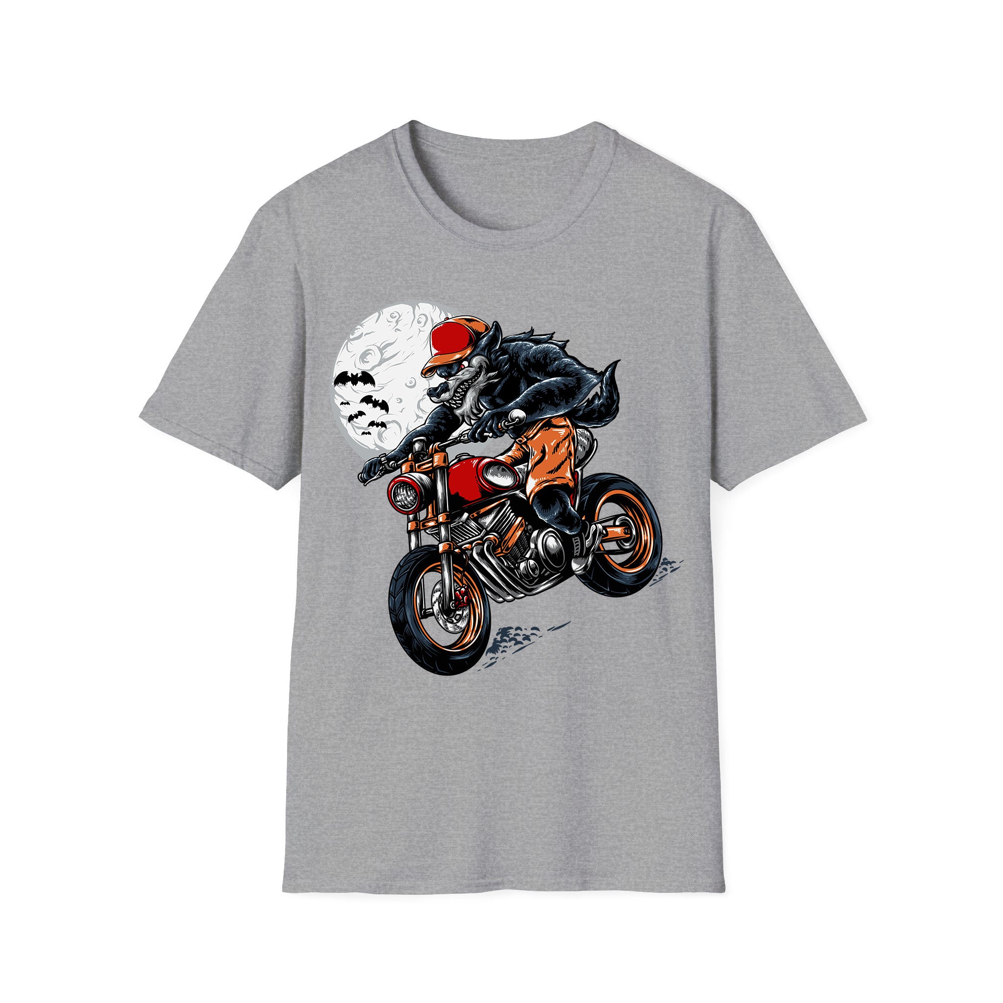 Motorcycle T-shirt Wolf Bike