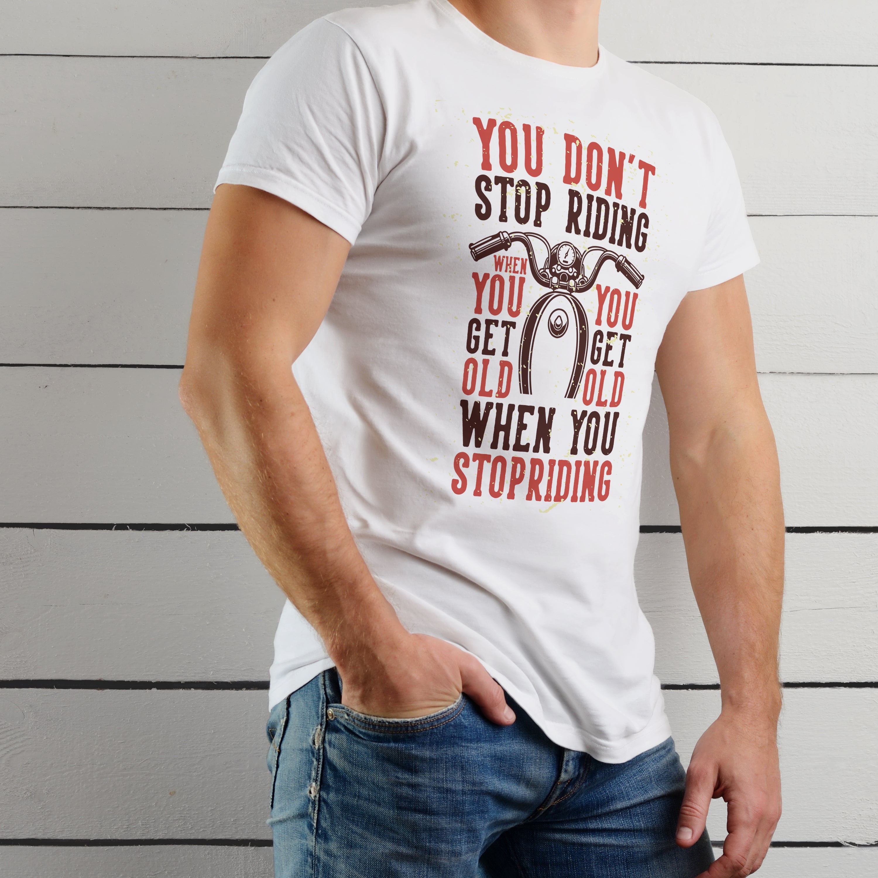 Motorcycle T-shirt You Dont Stopriding