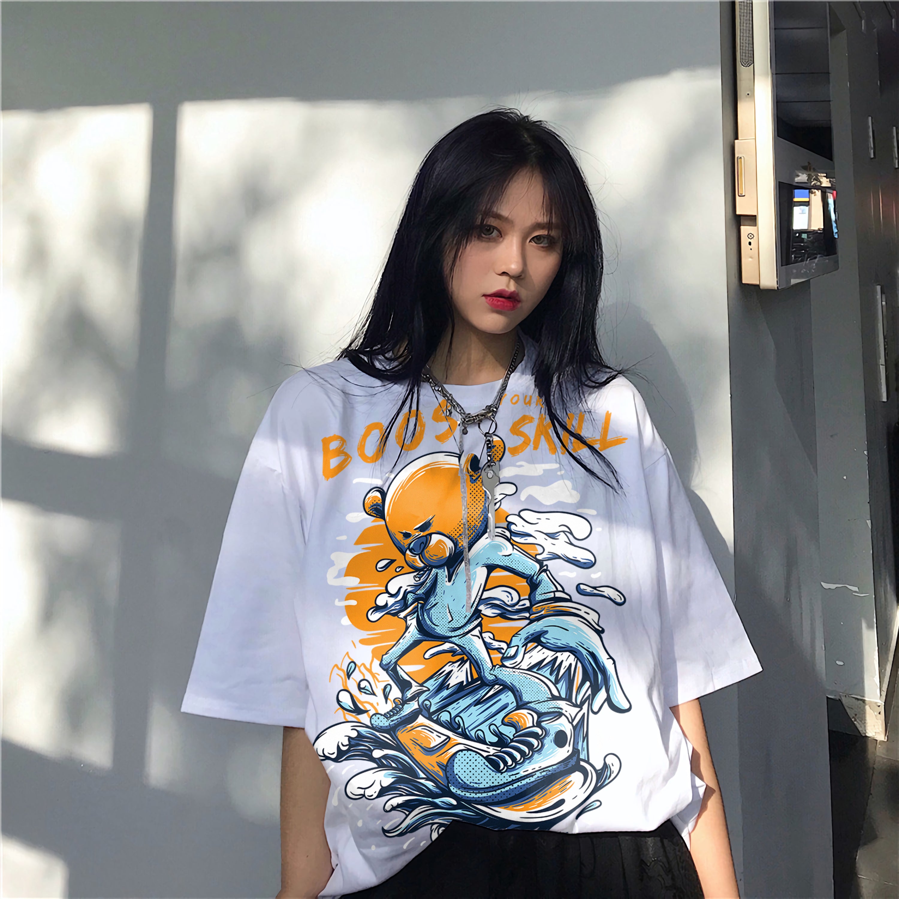 Oversize graphic T-shirt Boost Your Skill