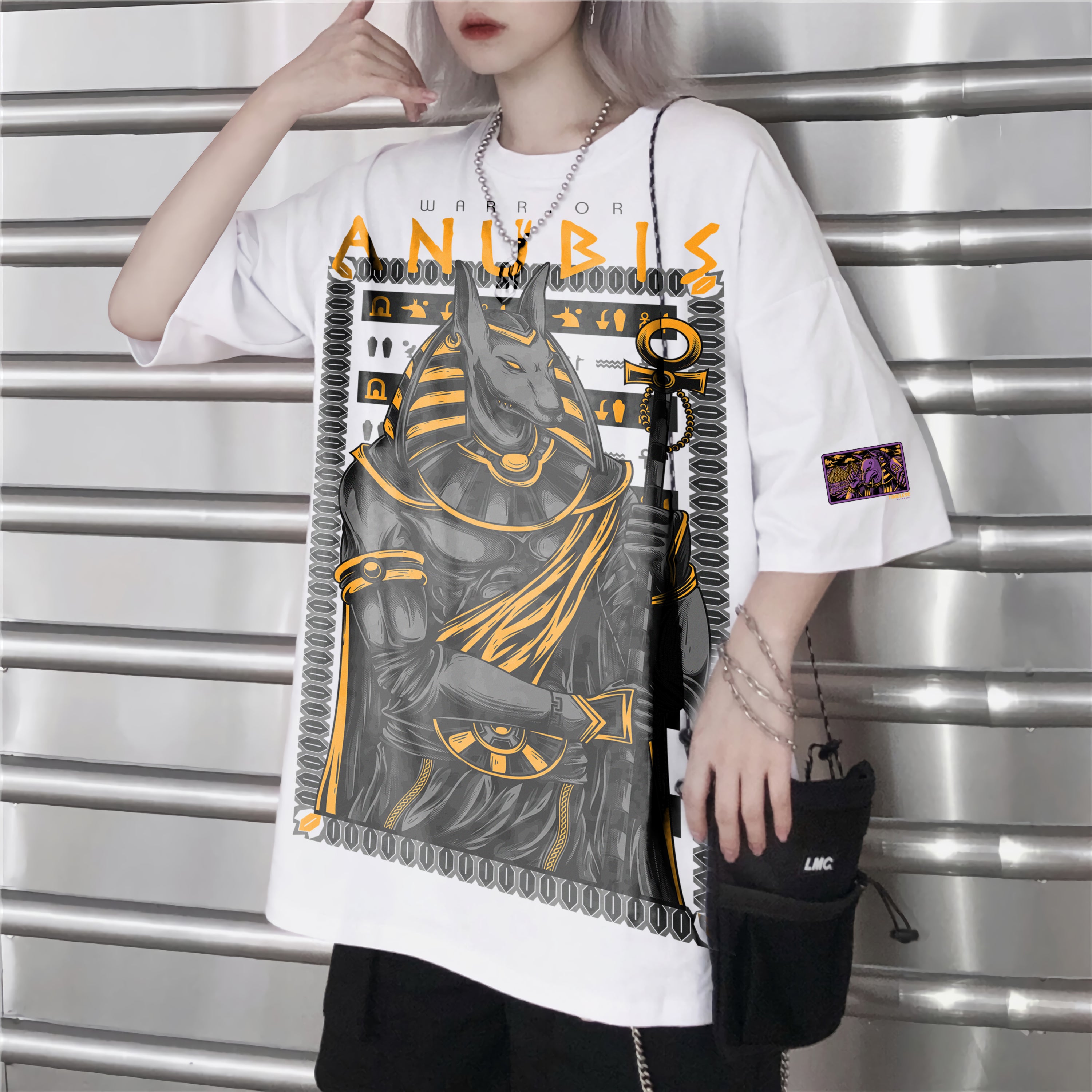 Oversize graphic T-shirt Warrior Anubis Timeless