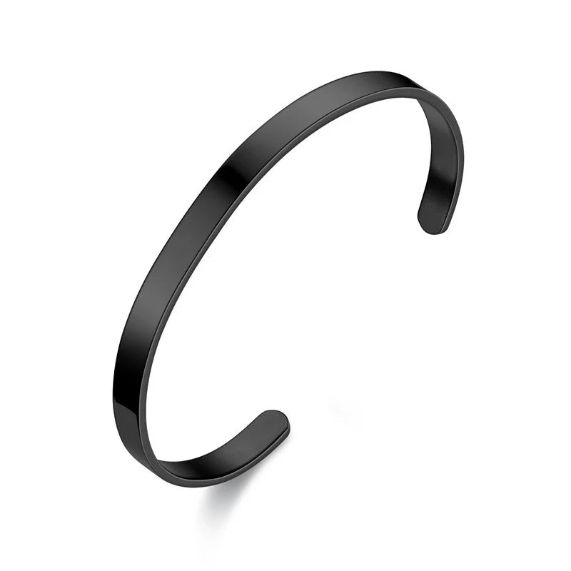 Fashion titanium steel unisex bangle bracelet