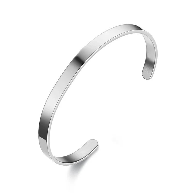 Fashion titanium steel unisex bangle bracelet