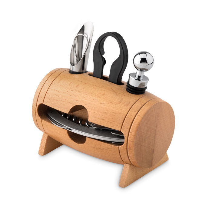 Personalized Mini Barrel Wine Accessory Set