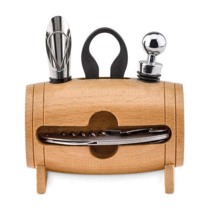 Personalized Mini Barrel Wine Accessory Set